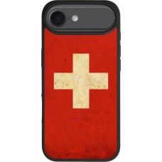 iPhone Air Case Hülle - Silikon schwarz Vintage Flag SWISS