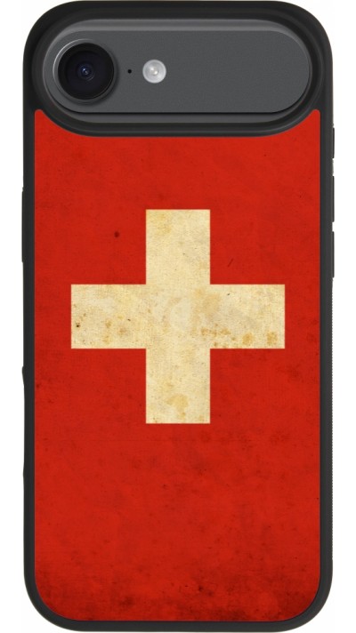 iPhone Air Case Hülle - Silikon schwarz Vintage Flag SWISS