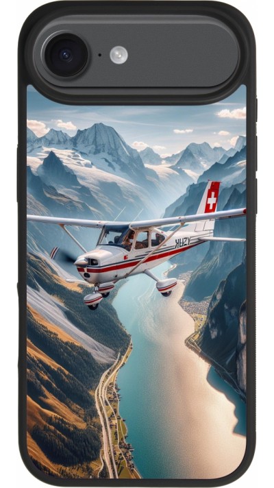 iPhone Air Case Hülle - Silikon schwarz Schweizer Alpenflug