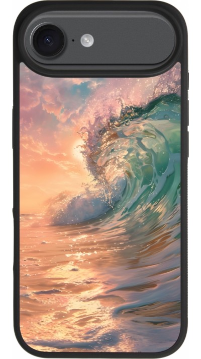iPhone Air Case Hülle - Silikon schwarz Wave Sunset