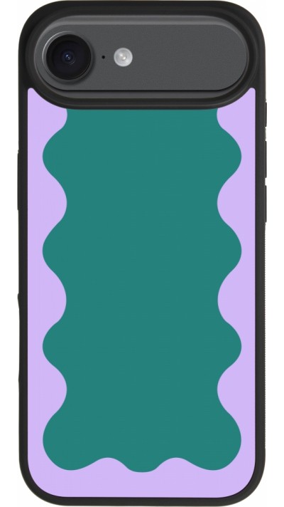 iPhone Air Case Hülle - Silikon schwarz Wavy Rectangle Green Purple