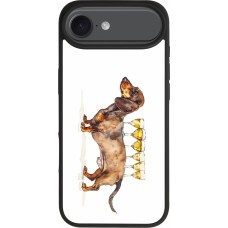 iPhone Air Case Hülle - Silikon schwarz Wine Teckel