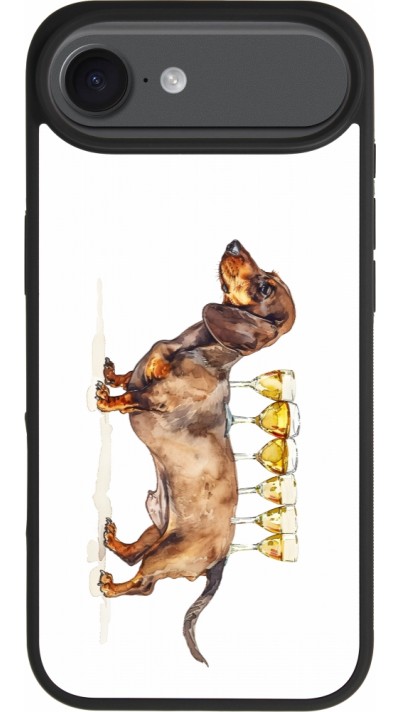 iPhone Air Case Hülle - Silikon schwarz Wine Teckel