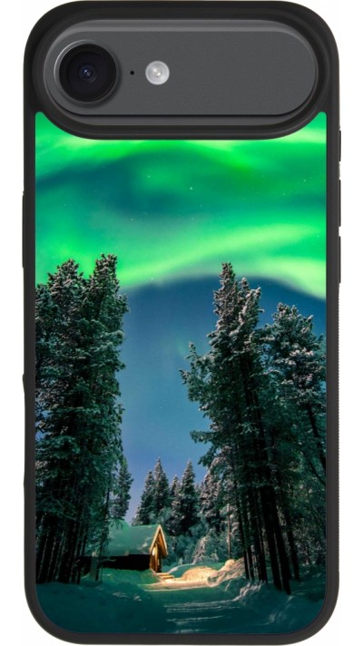 iPhone Air Case Hülle - Silikon schwarz Winter 22 Northern Lights