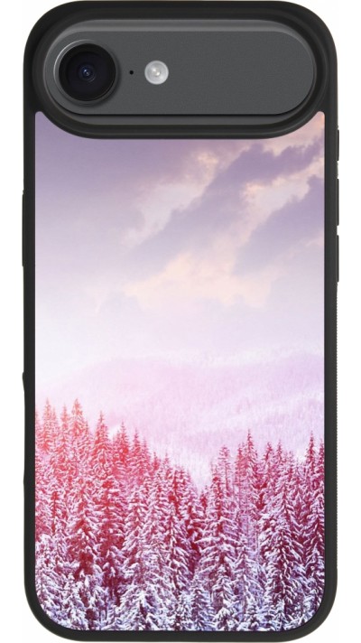 iPhone Air Case Hülle - Silikon schwarz Winter 22 Pink Forest