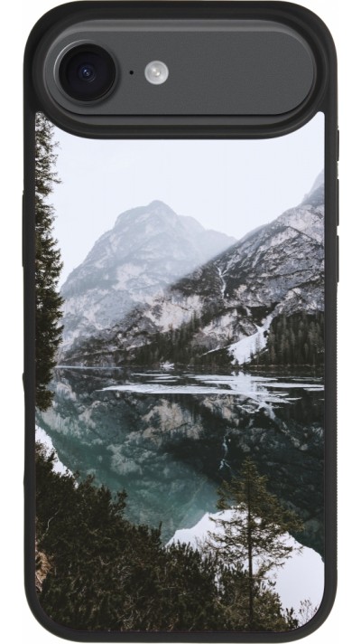 iPhone Air Case Hülle - Silikon schwarz Winter 22 snowy mountain and lake