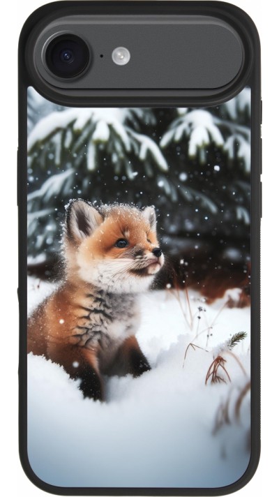 iPhone Air Case Hülle - Silikon schwarz Weihnachten 2023 Fuechslein Tanne