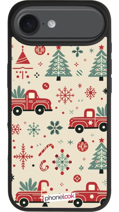 iPhone Air Case Hülle - Silikon schwarz Weihnachten 2024 Lkw Tanne