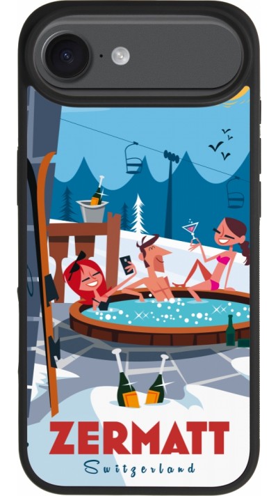 iPhone Air Case Hülle - Silikon schwarz Zermatt Mountain Jacuzzi