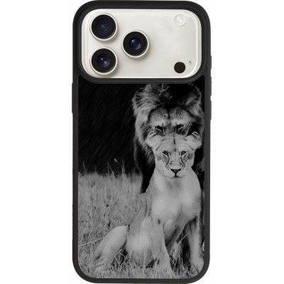 iPhone 17 Pro Max Case Hülle - Silikon schwarz Angry lions