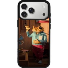 iPhone 17 Pro Max Case Hülle - Silikon schwarz Dancing frog DTMF