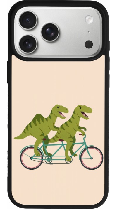 iPhone 17 Pro Max Case Hülle - Silikon schwarz Dinosaurs on bikes 2026