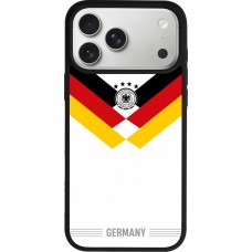 Coque iPhone 17 Pro Max - Silicone rigide noir Maillot de football Allemagne 2026 personnalisable