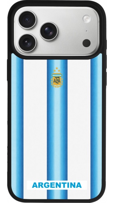 iPhone 17 Pro Max Case Hülle - Silikon schwarz Argentinien 2026 personalisierbares Fussballtrikot