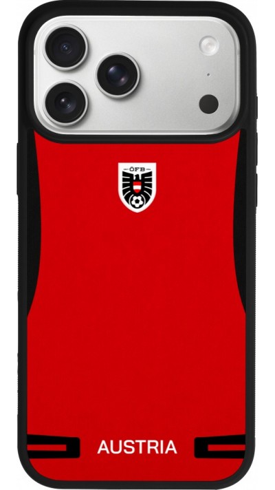 iPhone 17 Pro Max Case Hülle - Silikon schwarz Österreich 2026 personalisierbares Fussballtrikot