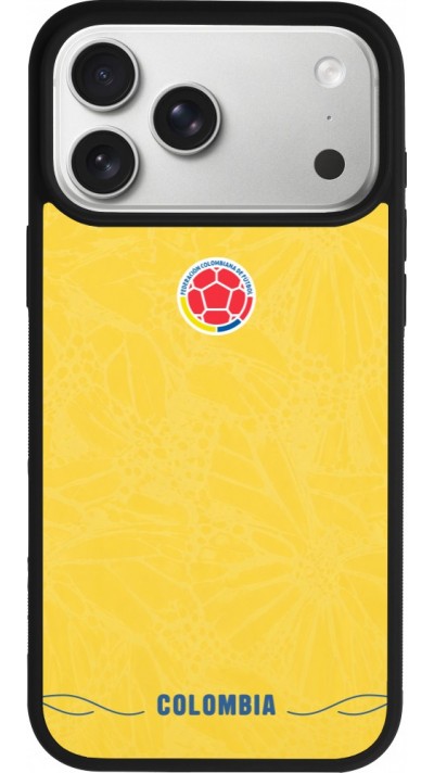iPhone 17 Pro Max Case Hülle - Silikon schwarz Kolumbien 2026 personalisierbares Fussballtrikot