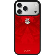 Coque iPhone 17 Pro Max - Silicone rigide noir Maillot de football Égypte 2026 personnalisable