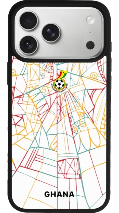 iPhone 17 Pro Max Case Hülle - Silikon schwarz Ghana 2026 personalisierbares Fussballtrikot