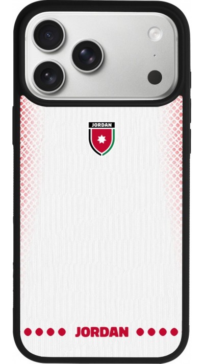 iPhone 17 Pro Max Case Hülle - Silikon schwarz Jordanien 2026 personalisierbares Fussballtrikot