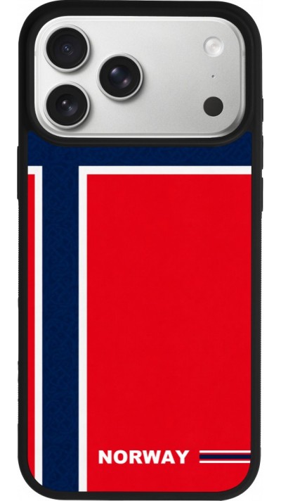 iPhone 17 Pro Max Case Hülle - Silikon schwarz Norwegen 2026 personalisierbares Fussballtrikot