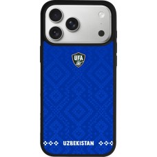 iPhone 17 Pro Max Case Hülle - Silikon schwarz Usbekistan 2026 personalisierbares Fussballtrikot