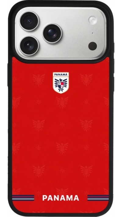 iPhone 17 Pro Max Case Hülle - Silikon schwarz Panama 2026 personalisierbares Fussballtrikot