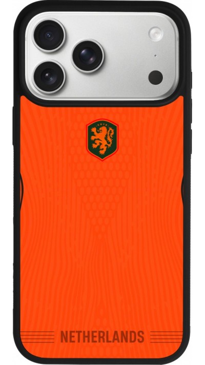 iPhone 17 Pro Max Case Hülle - Silikon schwarz Niederlande 2026 personalisierbares Fussballtrikot