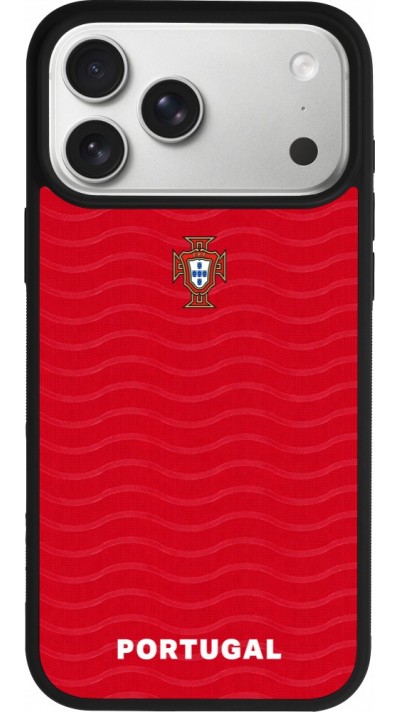 iPhone 17 Pro Max Case Hülle - Silikon schwarz Portugal 2026 personalisierbares Fussballtrikot