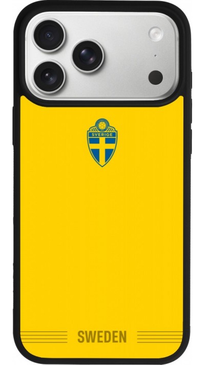 iPhone 17 Pro Max Case Hülle - Silikon schwarz Schweden 2026 personalisierbares Fussballtrikot