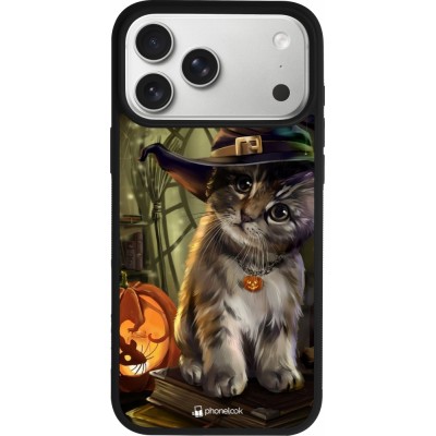 iPhone 17 Pro Max Case Hülle - Silikon schwarz Halloween 21 Witch cat