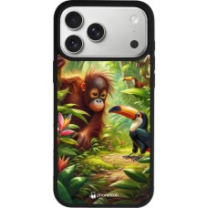 iPhone 17 Pro Max Case Hülle - Silikon schwarz Tropischer Dschungel Tayrona