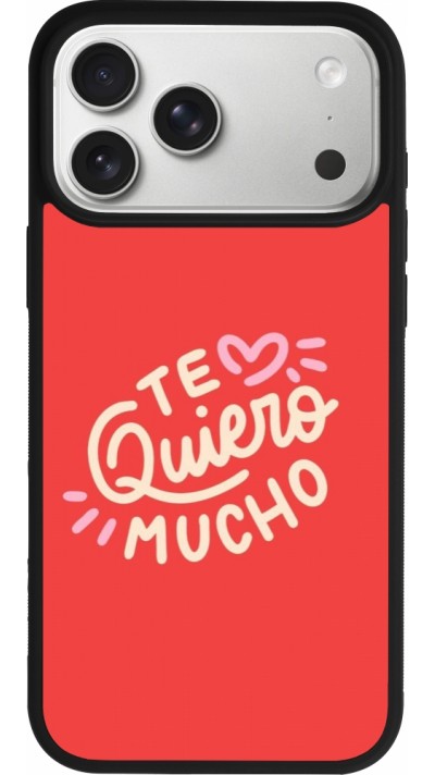iPhone 17 Pro Max Case Hülle - Silikon schwarz Saint Valentines Day 26 Te quiero mucho