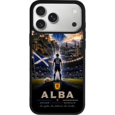 Coque iPhone 17 Pro Max - Silicone rigide noir Football Écosse splash 2026
