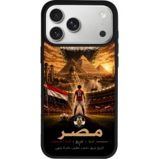 Coque iPhone 17 Pro Max - Silicone rigide noir Football Égypte splash 2026