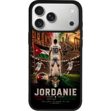 Coque iPhone 17 Pro Max - Silicone rigide noir Football Jordanie splash 2026