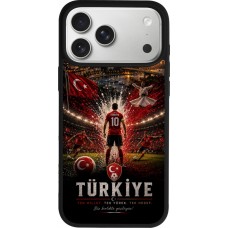 Coque iPhone 17 Pro Max - Silicone rigide noir Football Turquie splash 2026