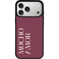 iPhone 17 Pro Max Case Hülle - Silikon schwarz Valentine 2024 mucho amor rosado