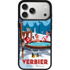 iPhone 17 Pro Max Case Hülle - Silikon schwarz Verbier Mountain Jacuzzi