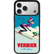iPhone 17 Pro Max Case Hülle - Silikon schwarz Verbier Ski Downhill