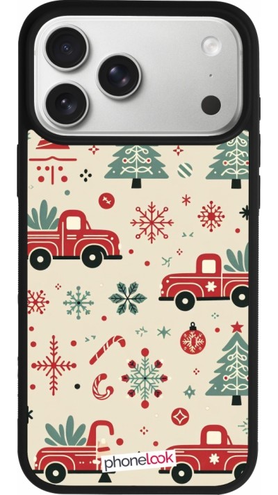 iPhone 17 Pro Max Case Hülle - Silikon schwarz Weihnachten 2024 Lkw Tanne