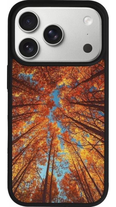 iPhone 17 Pro Case Hülle - Silikon schwarz Autumn 25 Trees