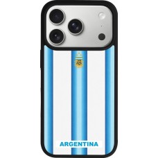 iPhone 17 Pro Case Hülle - Silikon schwarz Argentinien 2026 personalisierbares Fussballtrikot