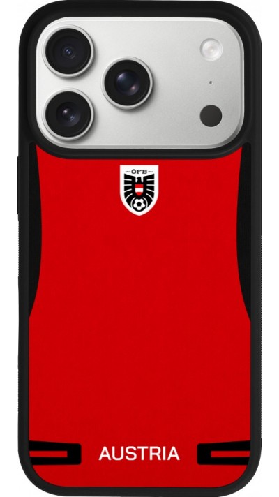 iPhone 17 Pro Case Hülle - Silikon schwarz O?sterreich 2026 personalisierbares Fussballtrikot