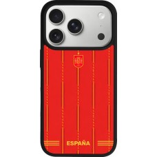 iPhone 17 Pro Case Hülle - Silikon schwarz Spanien 2026 personalisierbares Fussballtrikot