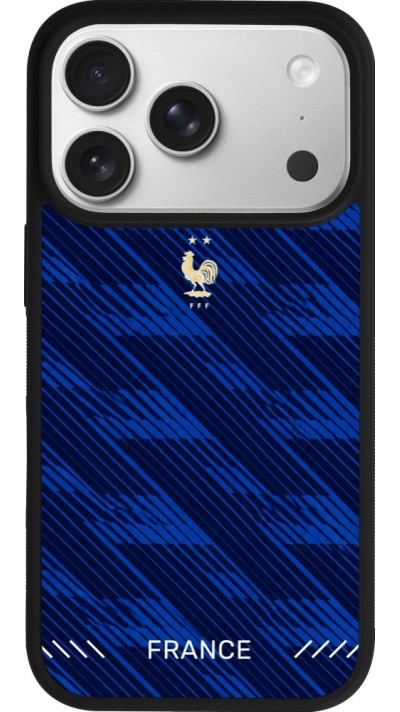 iPhone 17 Pro Case Hülle - Silikon schwarz Frankreich 2026 personalisierbares Fussballtrikot