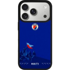 iPhone 17 Pro Case Hülle - Silikon schwarz Haiti 2026 personalisierbares Fussballtrikot