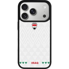 iPhone 17 Pro Case Hülle - Silikon schwarz Irak 2026 personalisierbares Fussballtrikot