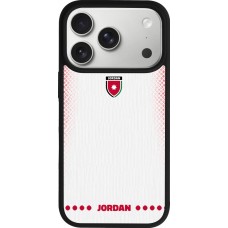 iPhone 17 Pro Case Hülle - Silikon schwarz Jordanien 2026 personalisierbares Fussballtrikot
