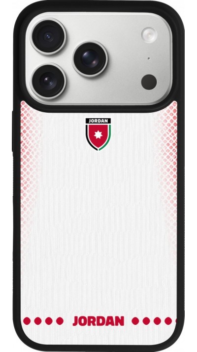 iPhone 17 Pro Case Hülle - Silikon schwarz Jordanien 2026 personalisierbares Fussballtrikot