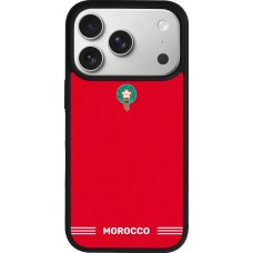 iPhone 17 Pro Case Hülle - Silikon schwarz Marokko 2026 personalisierbares Fussballtrikot